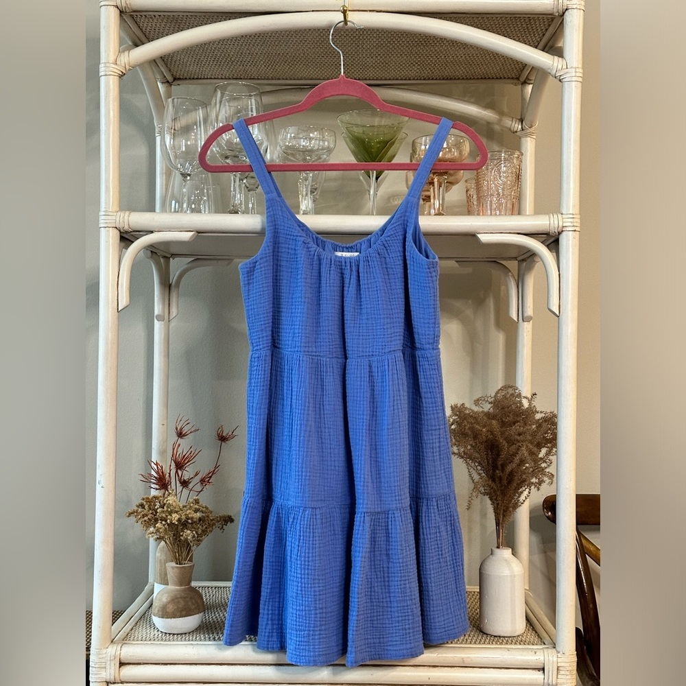 Z Supply Danny Gauze Mini Dress in Blue
